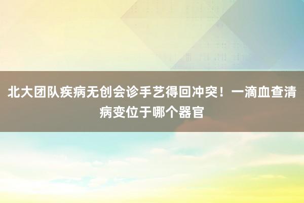 北大团队疾病无创会诊手艺得回冲突！一滴血查清病变位于哪个器官