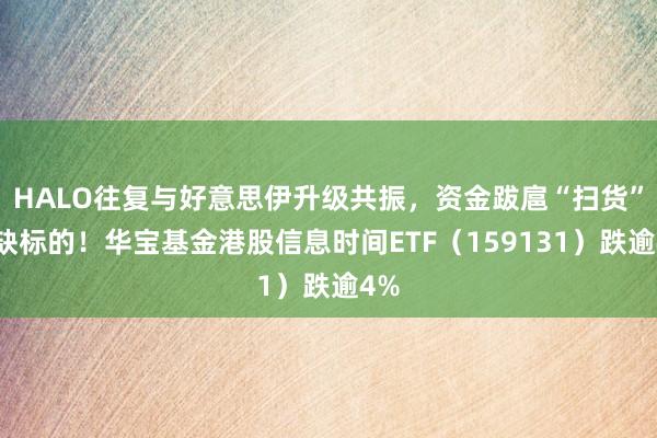 HALO往复与好意思伊升级共振，资金跋扈“扫货”稀缺标的！华宝基金港股信息时间ETF（159131）跌逾4%