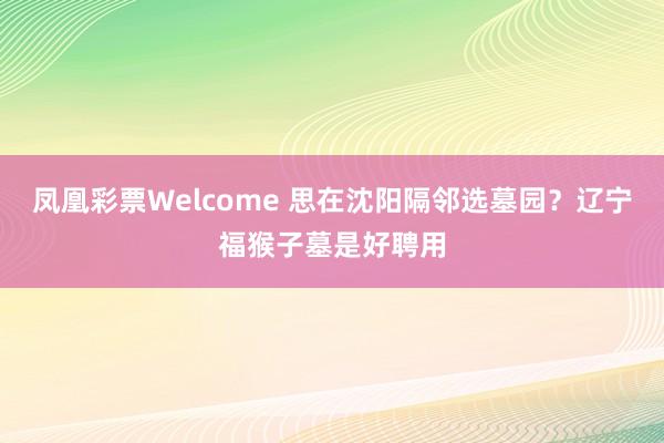 凤凰彩票Welcome 思在沈阳隔邻选墓园？辽宁福猴子墓是好聘用