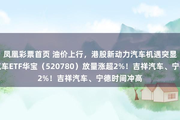 凤凰彩票首页 油价上行，港股新动力汽车机遇突显！港股通汽车ETF华宝（520780）放量涨超2%！吉祥汽车、宁德时间冲高
