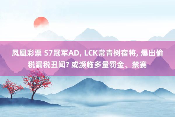 凤凰彩票 S7冠军AD， LCK常青树宿将， 爆出偷税漏税丑闻? 或濒临多量罚金、禁赛